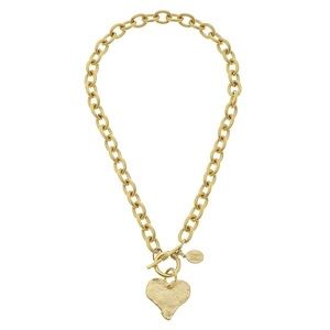 Susan Shaw Heart Toggle Necklace